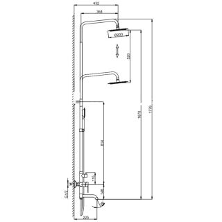 Душевая стойка Frap F2448 хром